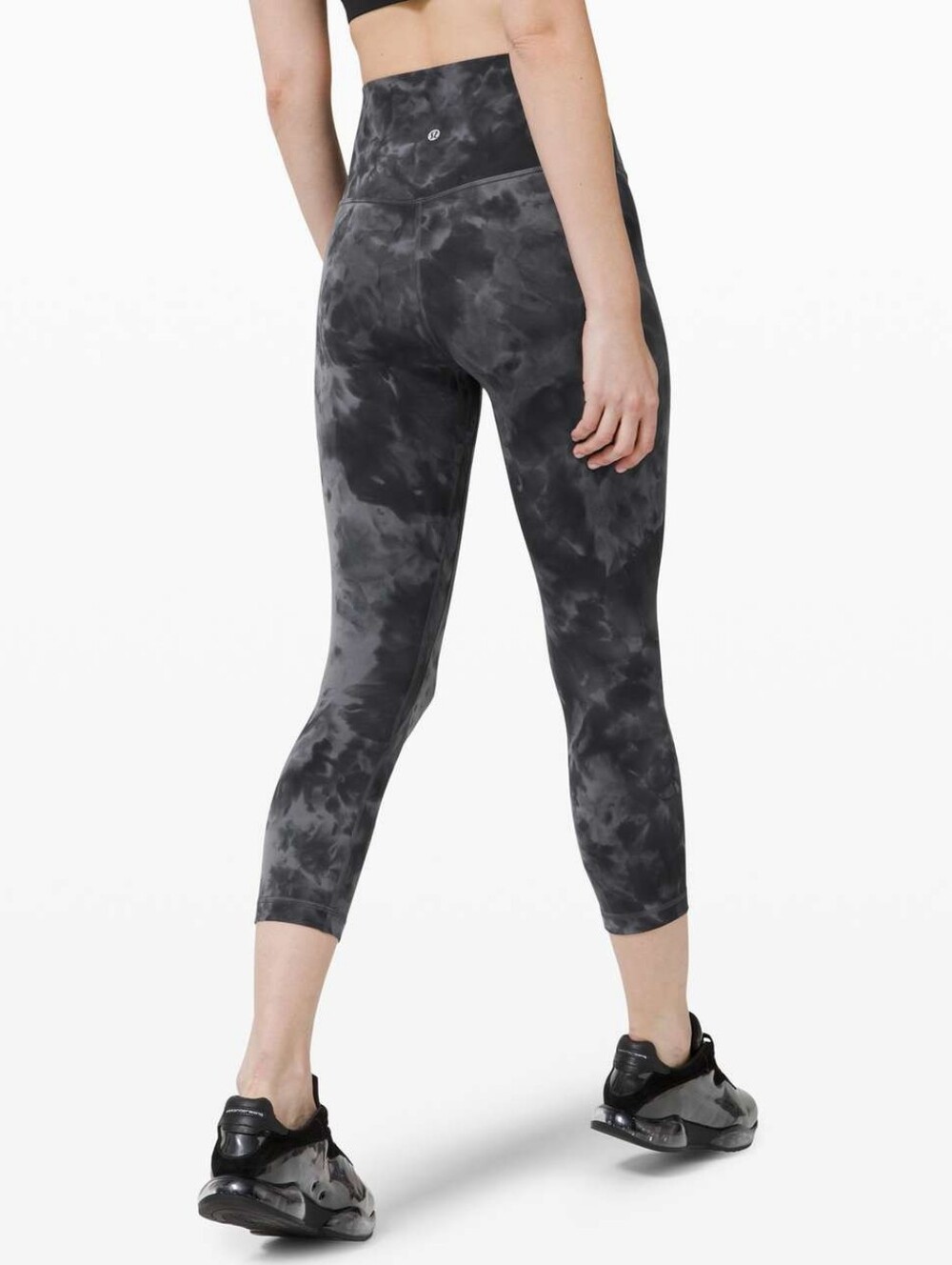 Lululemon Align Crop 21" *Diamond Dye Pitch Grey Graphite Tie Dye Size 12 EUC